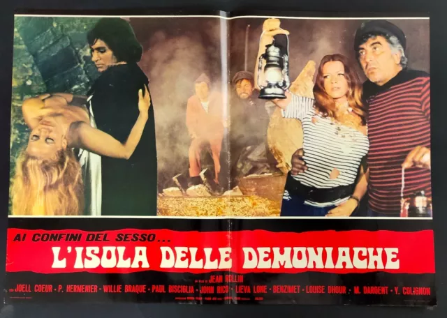 L'ISOLA DELLE DEMONIACHE Curse of the Living Dead JEAN ROLLIN HORROR FOTOBUSTA 2