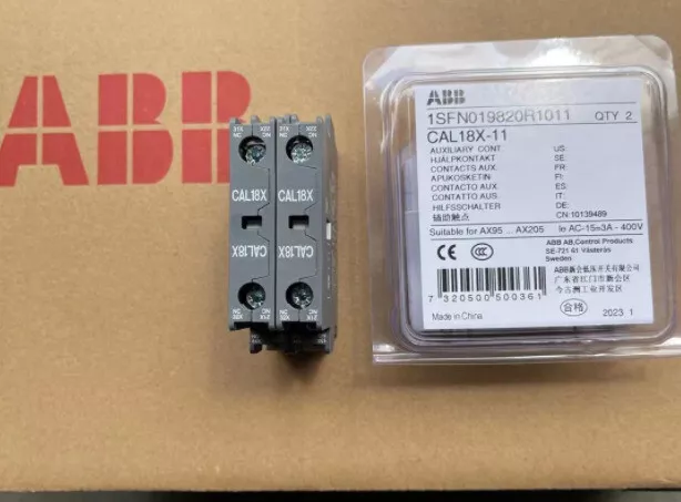 2PCS/1Box New ABB CAL18X-11 1SFN019820R1011 Auxiliary Contacts 1NO+1NC Brand