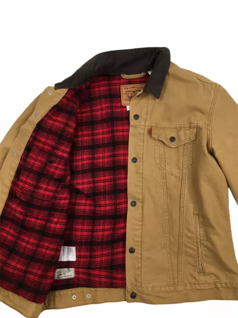LEVIS XL MENS Justin Timberlake Flannel Lined Trucker Jacket Fresh