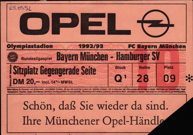 Programme Match 1. FC Köln Vs Hamburger SV - 29/08/1992 - Bundesliga