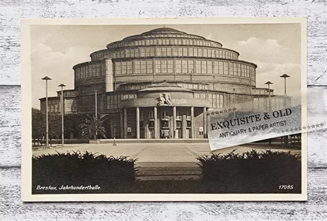 AK Breslau Jahrhunderthalle Gebäude Ansichtskarte Postkarte Vintage alt Deko