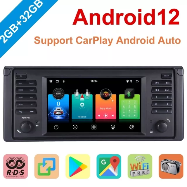 For BMW X5 E53 5er E39 Stereo Radio CarPlay WIFI Nav GPS Android DAB+ 32G USB UK