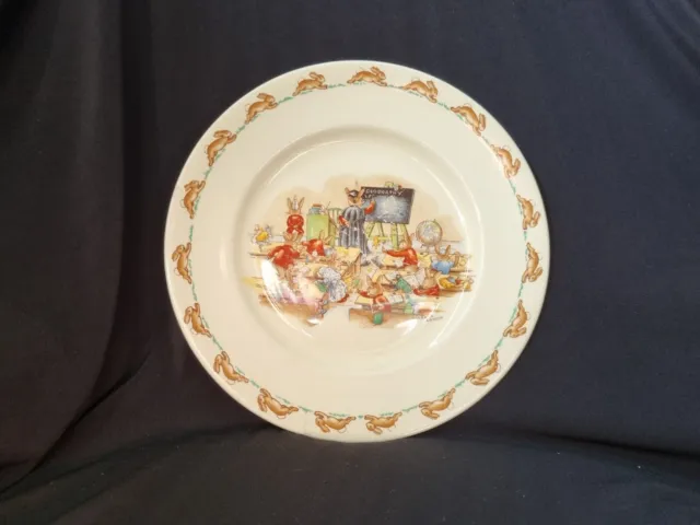 Royal Doulton Bunnykins Plate 22cm Geography Lesson signed Barbara Vernon