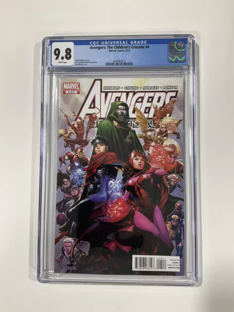 Avengers The Childrens Crusade 4 CGC 9.8 White Pages 2011 Marvel