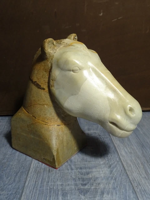 Presse-papier Vintage Tête De Cheval En Laiton - Hauteur 14cm, Occasion