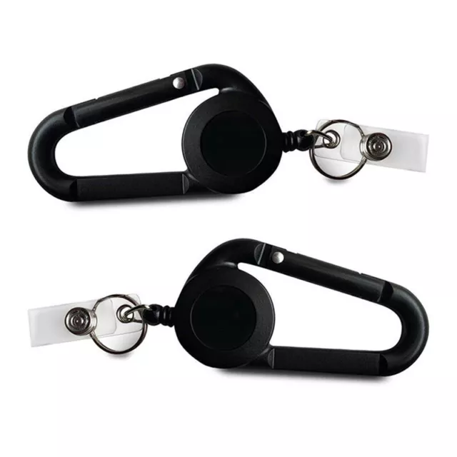 ID Card Key Chain Lanyard Clip Key Ring Retractable Belt Rope Holder Keyri J Rf