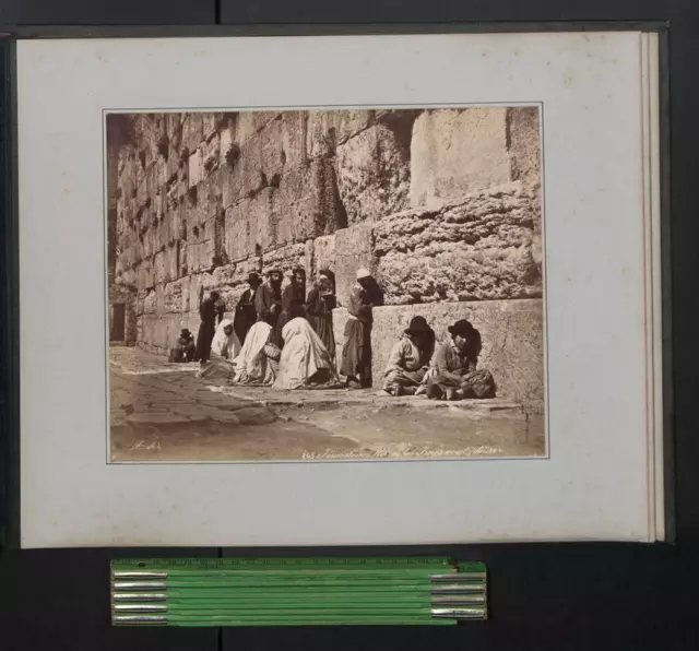 Fotoalbum mit 10 Fotografien, Ansicht Jerusalem, Fotograf: Felix Bonfils, Mur o
