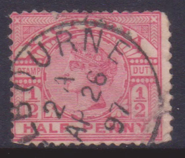 (F146-64) 1886 Australia Victoria 1/2d red QVIC stamp Duty (BN)