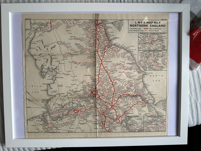 LNER VINTAGE RAILWAY map Of Northern England EUR 45,86 - PicClick FR