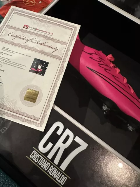 Cristiano Ronaldo CR7 signed boot