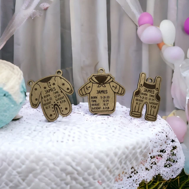 Name Baby Shower Keepsake Personalized Birth Announcement Sign Wood Custom Boys