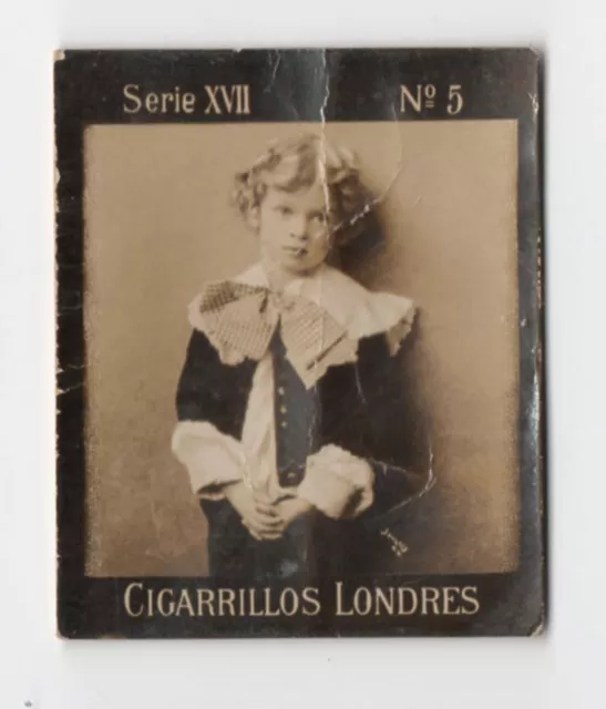 1900s Uruguay Photo Tobacco Card Danckelman & Schrader S17 #5 child study