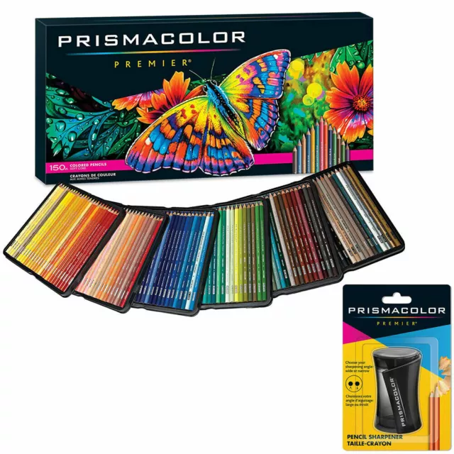 Sanford Prismacolor Premier Colored Pencils,Soft Core,150 Pack+Pencil Sharpener