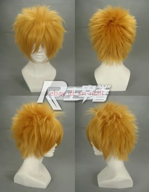 Kingdom Hearts Ventus Final Fantasy Cloud Strife Roxas Cosplay costume wig+TRACK 3