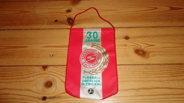 Wimpel 30 Jahre BSG Sachsenring Zwickau Fussball Oberliga in Zwickau