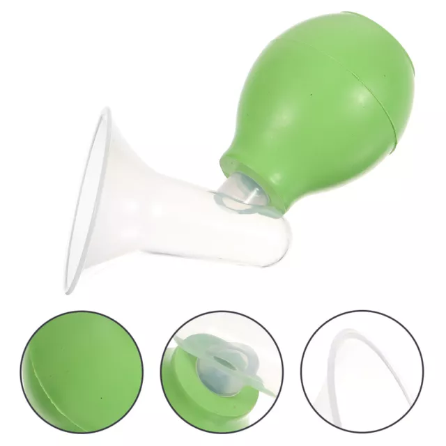 Accesorios de lactancia extractor de leche manual bomba de mano silicona verde