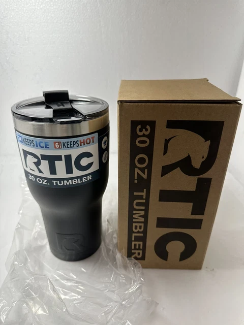 NEW RTIC 30 oz Tumbler Hot Cold Double Wall Vacuum Insulated 30oz BLACK