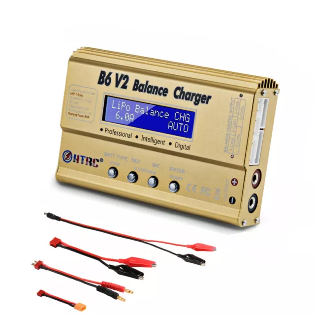 HTRC B6 V2 Balance Charger Digitaler Entlader für LiHV LiIonLiFe NiCd PB Akkus