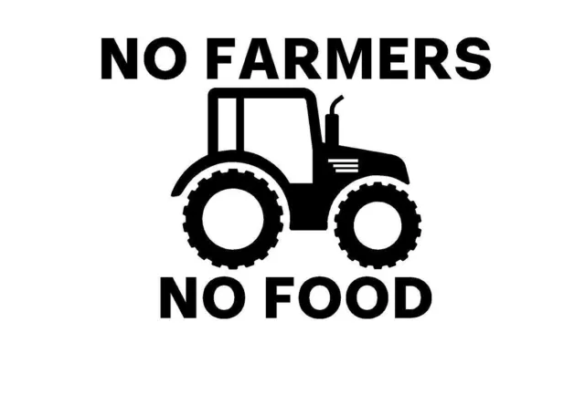 No Farmers No Food Vinyl Aufkleber Aufkleber - Lustiger Bauernhof Agri Traktor Bauer kostenloser Versand