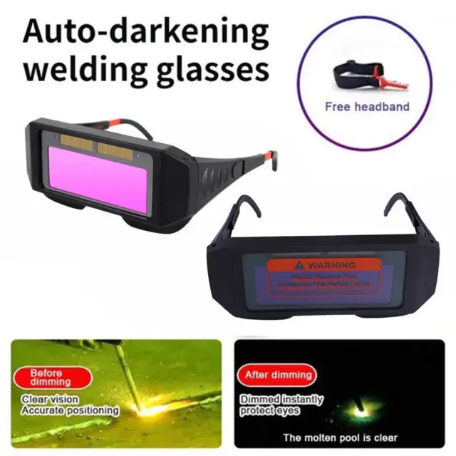 Automatic Dimming Welding Glasses Solar Goggles Special Anti-glare Glasses Tool√