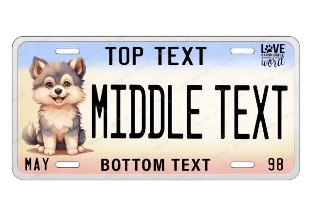 Any Dog Any Text State License Personalized Plate Metal Tag For Auto Bicycle ATV 3