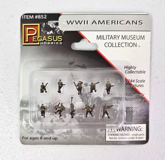 NIB Pegasus Hobbies Military Museum Collection Scale 1/144 WWII Americans #852