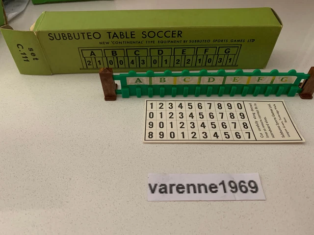 A Vintage 1960s Subbuteo Table Soccer Game Box On Display In A Museum In The Uk Image474951811