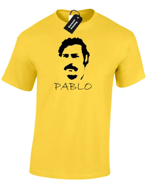 Pablo T-Shirt Da Uomo Escobar Drug Lord Cartel Retro Narcos Medellin Top 11