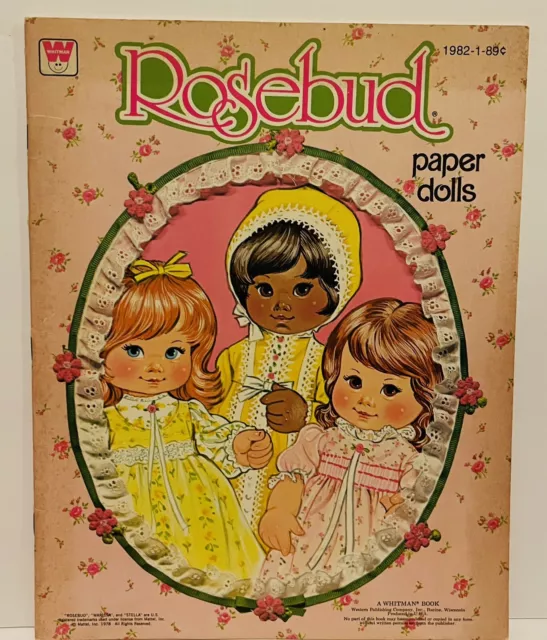 Vintage 1978 Whitman Rosebud Paper Dolls Marissa Stella Silvie Uncut NOS