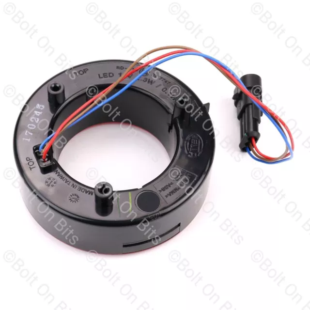 HELLA 112mm 12V LED Crystal Red Stop Tail Ring Light - Kit Car Motorhome Caravan 2