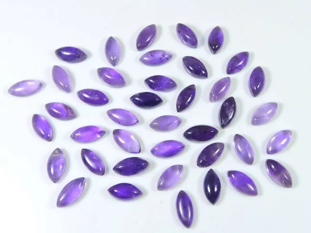 53Cts. Améthyste naturelle Marquise Cabochon pierres précieuses en vrac 40...