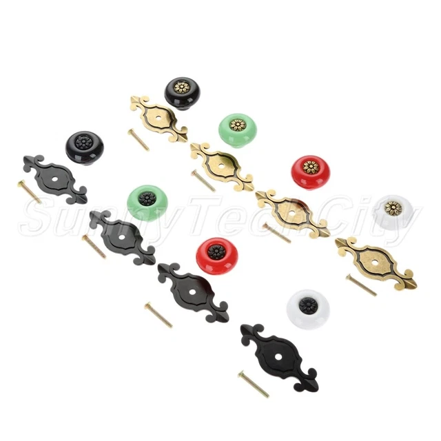 2/8 x poignées de traction anciennes boutons de porte d'armoire armoire armoire boutons de cuisine
