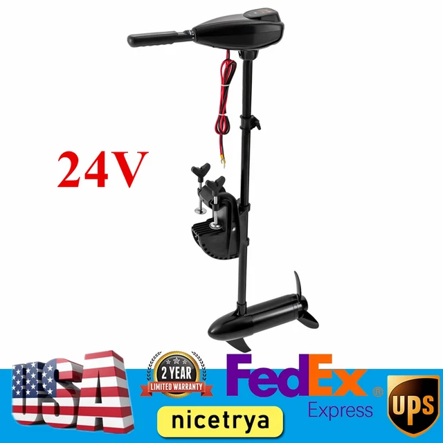 24V 1.6HP Electric Outboard Trolling Motor Thruster Engine Brush Motor 85LBS