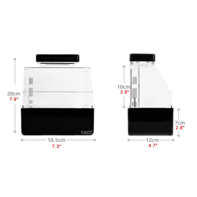Small Fish Tank Desktop Mini Aquaponic Aquarium LED Light Water Filter Air Pump 8