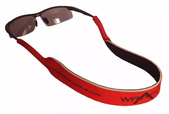 Wrapz Floating Neoprene Sunglasses Strap Head Band 45cm RED  STRAP ONLY