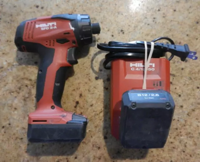 Hilti 12-Volt Lithium-Ion 1/4" Drill Driver SFD 2-A With 2 Batteries & Charger