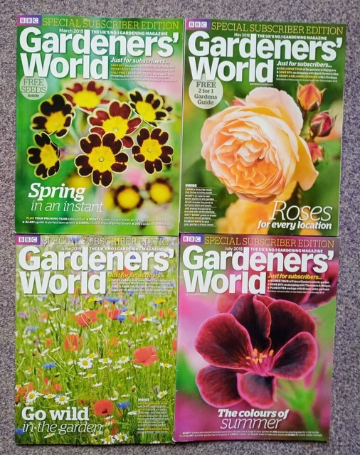 4 X BBC GARDENERS WORLD MAGAZINES job lot /bundle 2015 £9.99 PicClick UK