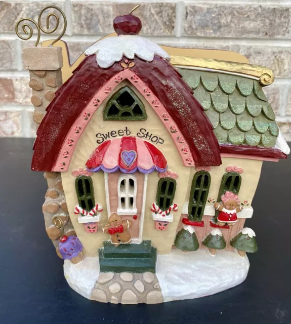 Rare Vintage Kurt Adler Gingerbread Sweet Shop Snowtown Christmas Village House