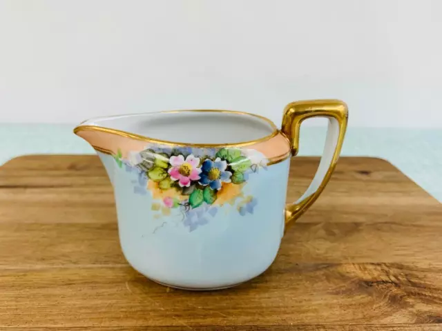 Noritake Hand Painted Light Blue Small Pitcher