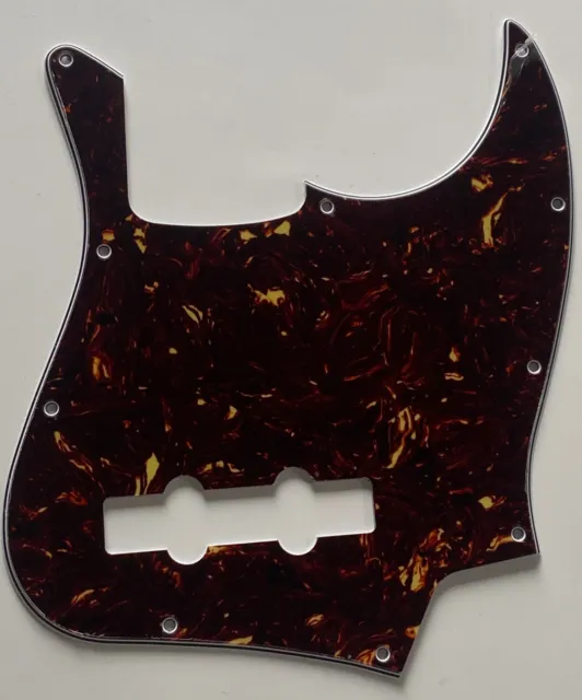 For Fit Fender Jazz Bass Standard 10 Hole Style Guitar Pickguard Brown Tortoise