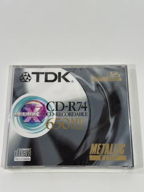 TDK  CD -R74  Leer Medium METALLIC DISC R116