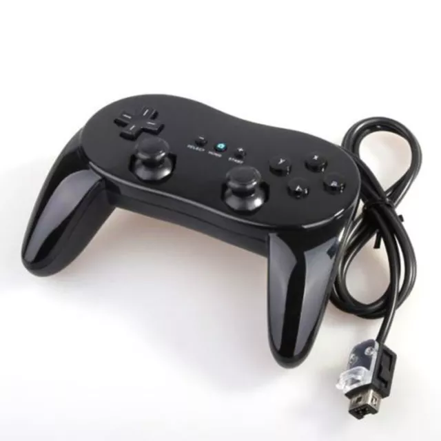 New Black Classic Controller Pro Joypad Gamepad For Nintendo Wii Console