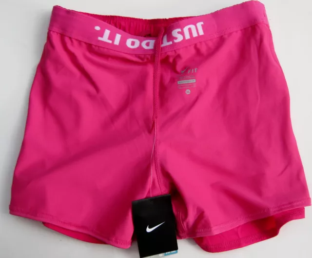 New Nike youth GIRL Training Compression Phantom Shorts Size XL 546207 600