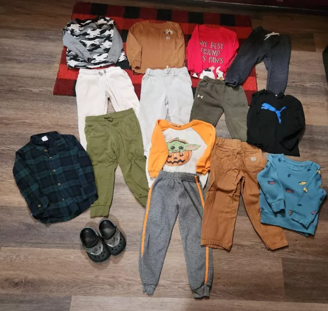 Boys 3T/4T Clothing Lot Carters, Puma, Old Navy, Carhartt, Gap, Crocs, 15pcs Boys 3T/4T Clothing Lot Carters, Puma, Old Navy, Carhartt, Gap, Crocs, 15pcs