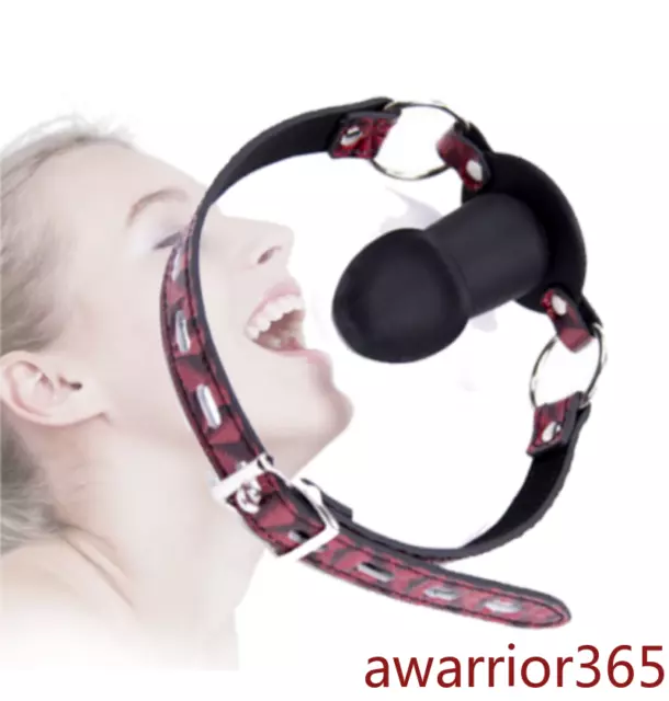 Silicone Open Mouth Gag Plug Roleplay Slave Couples Oral Stuffed Bondage Picclick