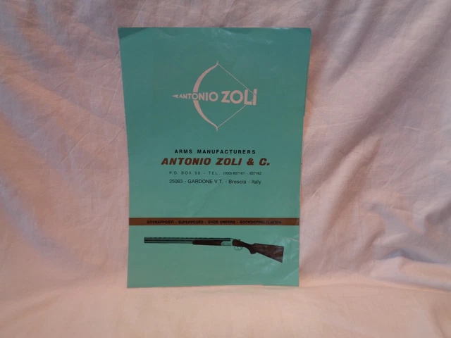 Fabbrica Armi Antonio Zoli Gardone Depliant Vintage