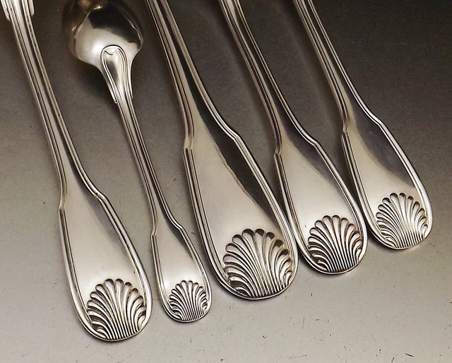 Saint Medard Modele Coquille Menagere 38 Pieces En Metal Argente Vers 1950