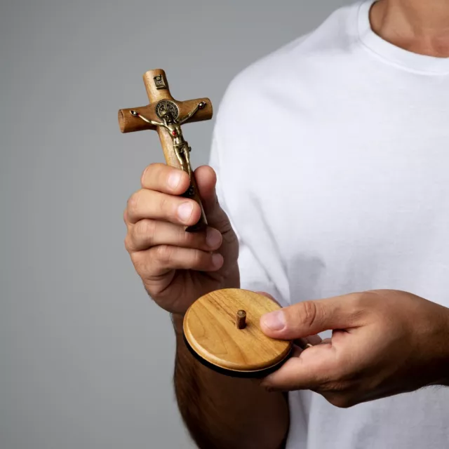 5.5" 14cm Wood Standing Table Wall Cross Crucifix Home Altar Shrine Catholic 5.5" 14cm Wood Standing Table Wall Cross Crucifix Home Altar Shrine Catholic