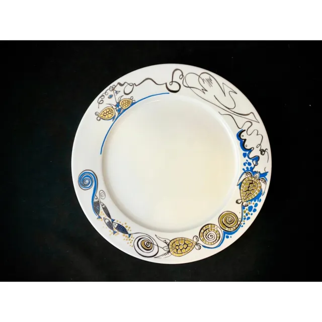 Vintage Plate, Langenthal Porcelain Kiss Of The Turtles Charger, Switzerland