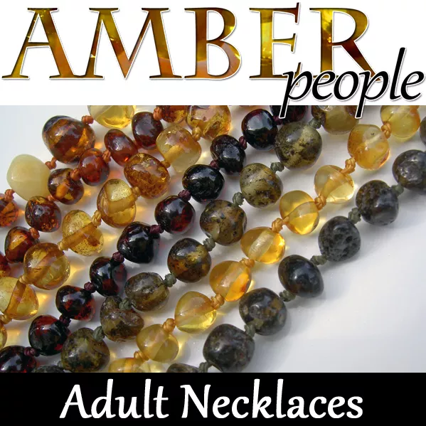 ADULT Baltic Amber Gemstone NECKLACE (46cm) Natural Healing